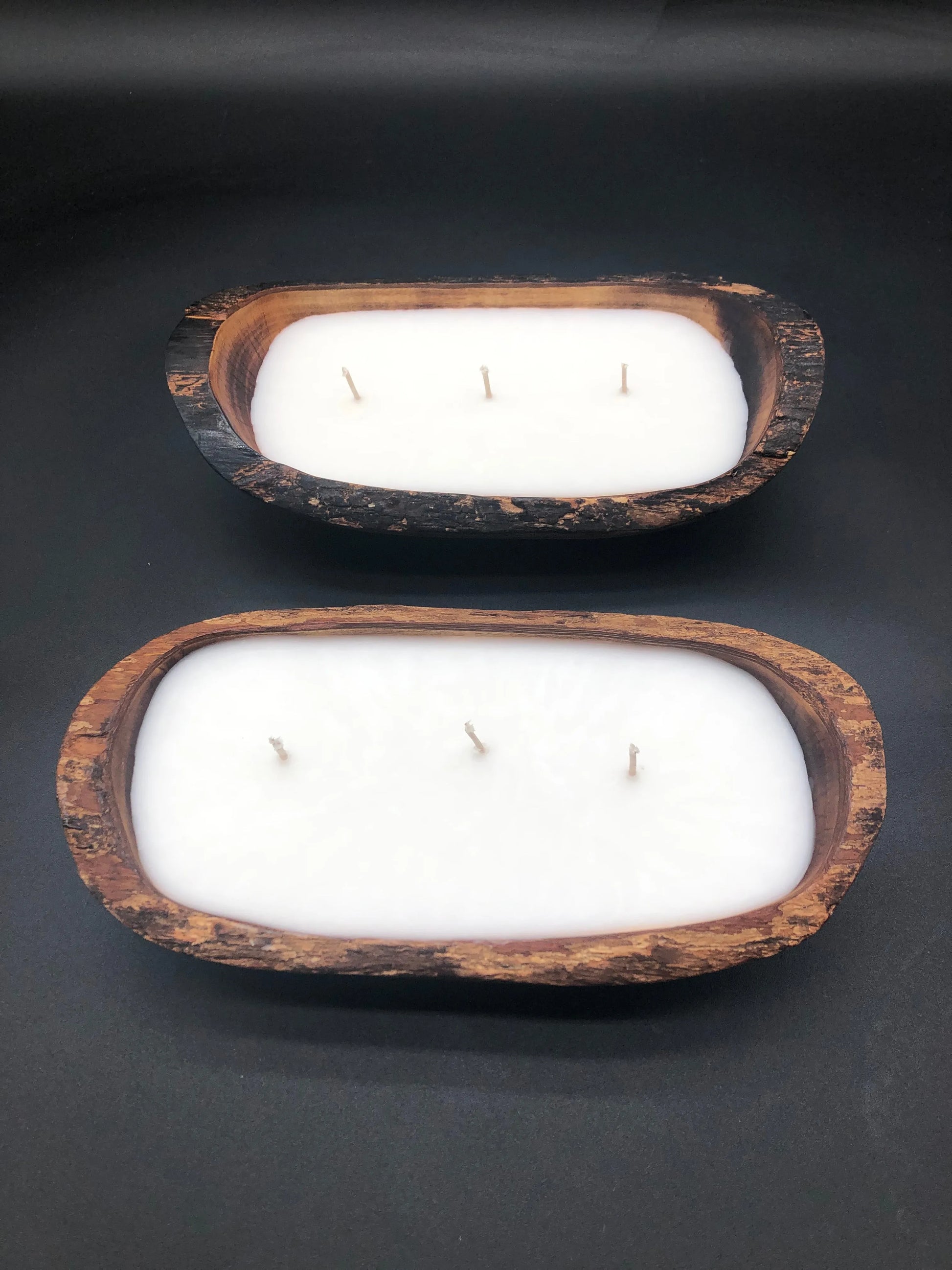 Live Edge Oval Dough Bowl Candles - 16 oz 3-4 Wicks