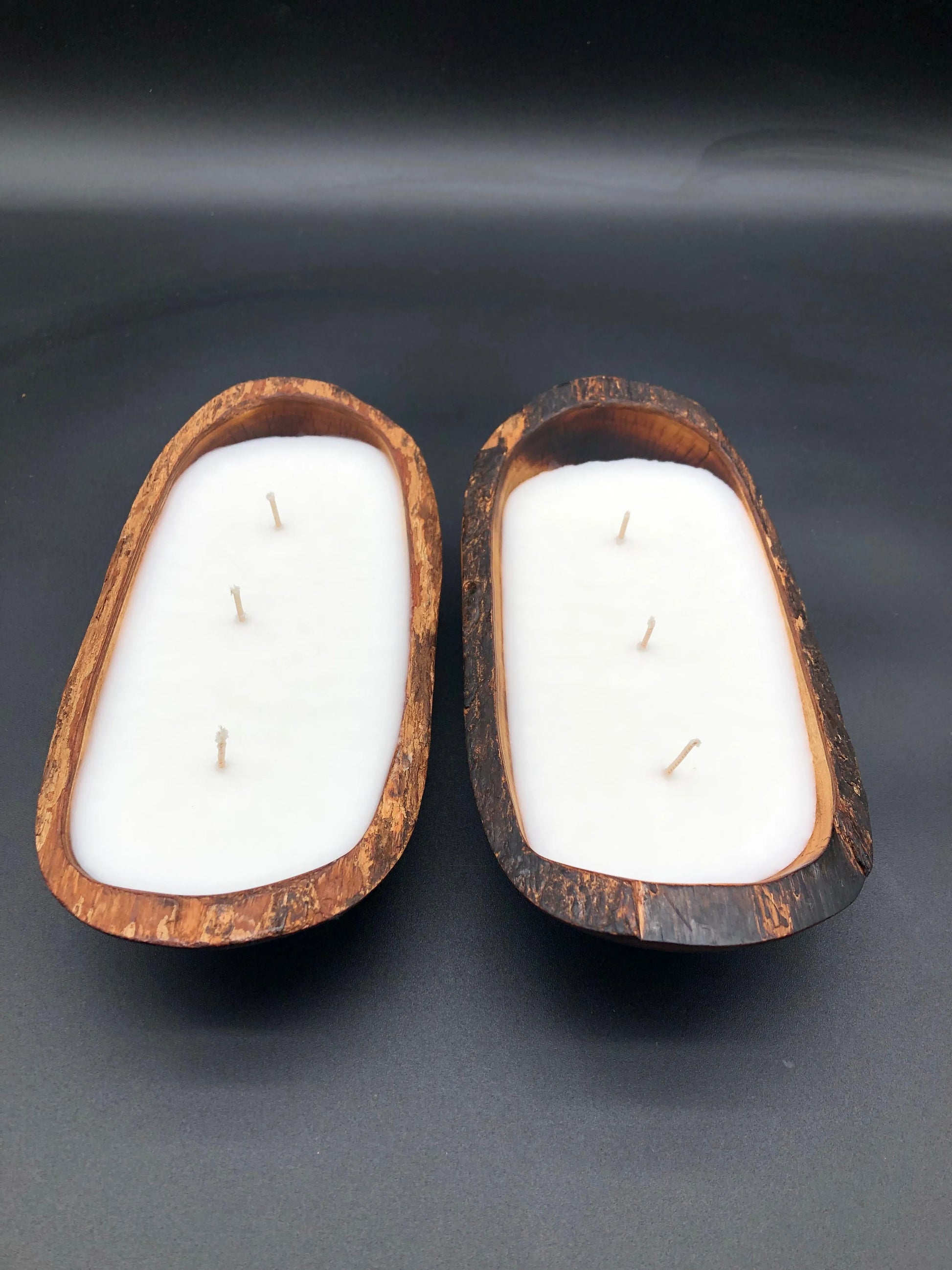 Live Edge Oval Dough Bowl Candles - 16 oz 3-4 Wicks