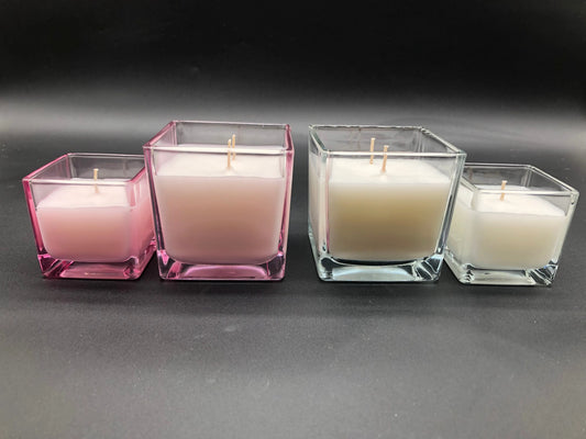 Square Jar Candles with Bamboo Lid