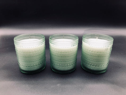 8oz Green Bubble Jar Candles