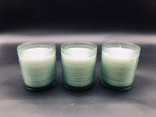 8oz Green Bubble Jar Candles