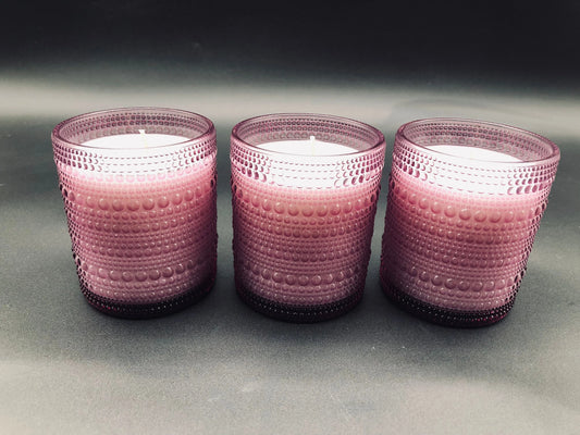 8oz Purple Bubble Jar Candles